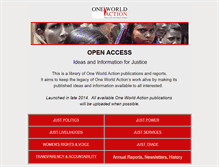 Tablet Screenshot of oneworldaction.org.uk